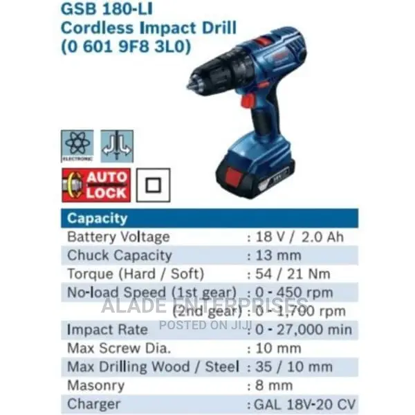 Bosch GSB 180-Li Cordless Hammer Drill / Driver 18v