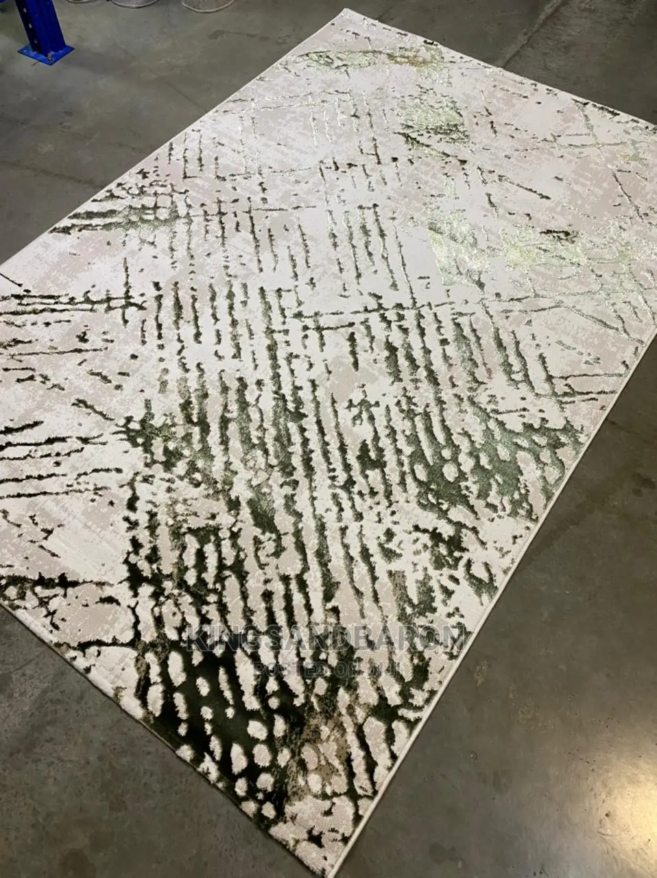 4x6fts Green and Cream Turkey Center Rug(3×5,5×7,7×10)