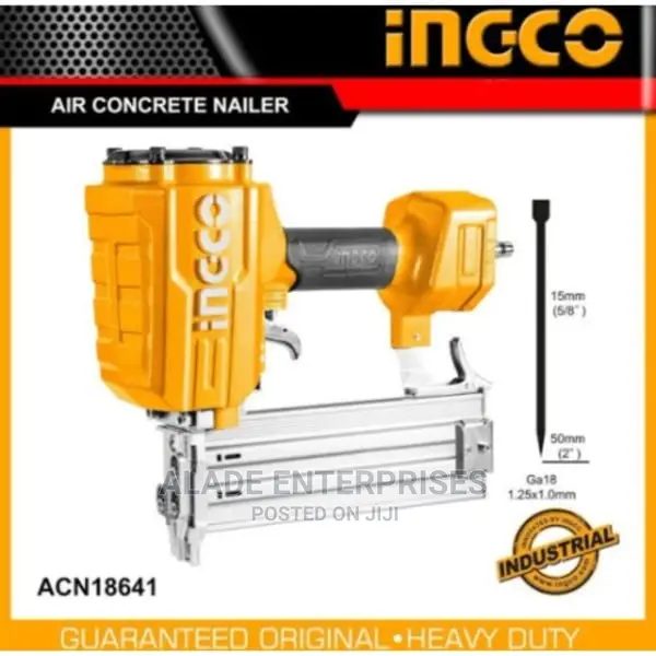 Ingco - Acn18641 Air Concrete Nailer - 18 - 64mm