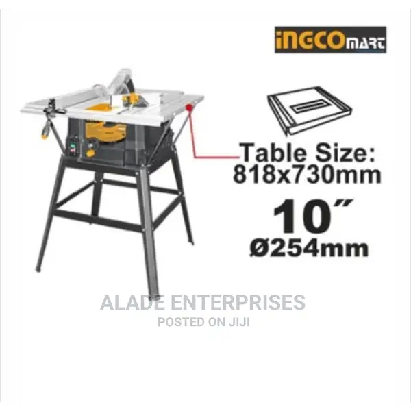 Ingco 1500w Table Saw - Cutting Blade Size -10 Inch -Ts15007