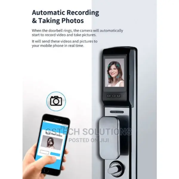 HD Intelligent Biometric Wifi Video Door Lock Tuya, Usmargo