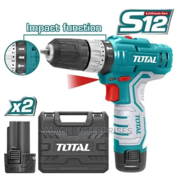 Total 12v Lithium-Ion Impact Drill + Free Total Srew Bit