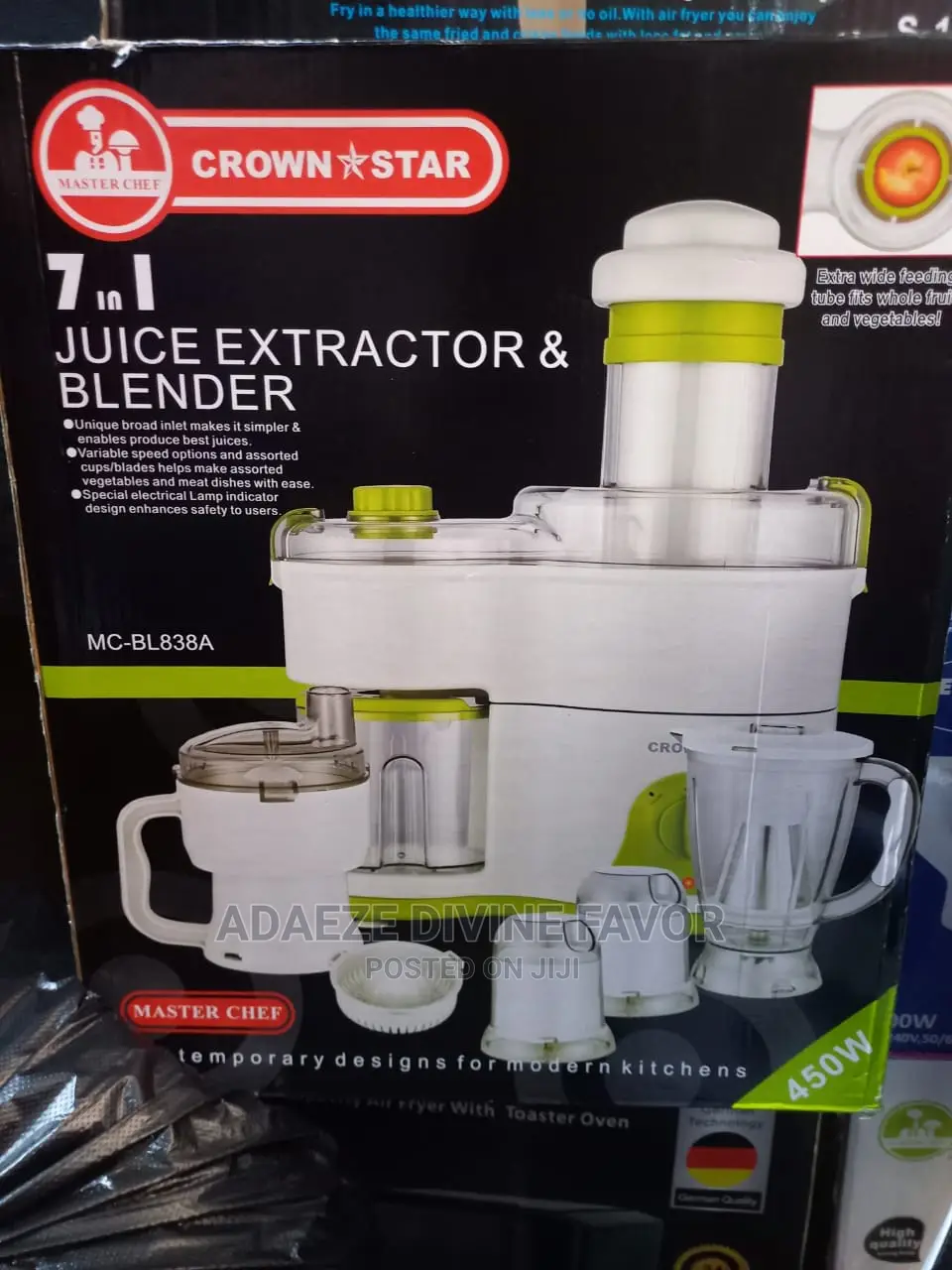 Crown Star 7-in-1 Juice Extractor and Blender