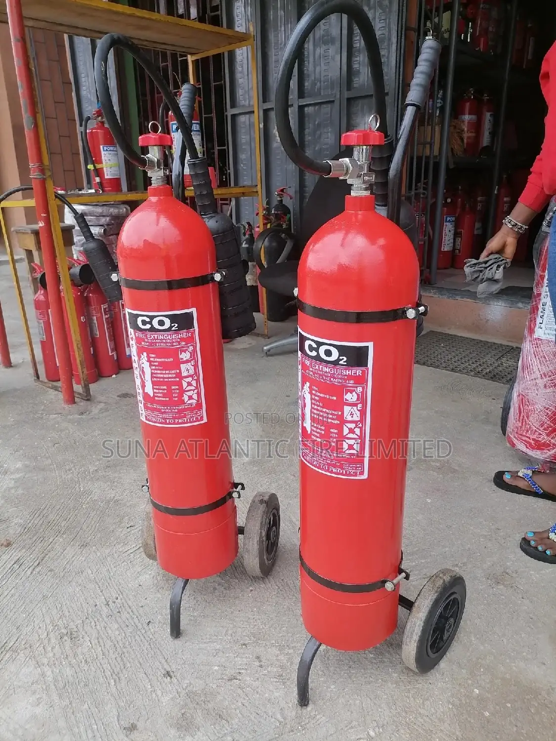 9kg C02 Fire Extinguisher Trolley