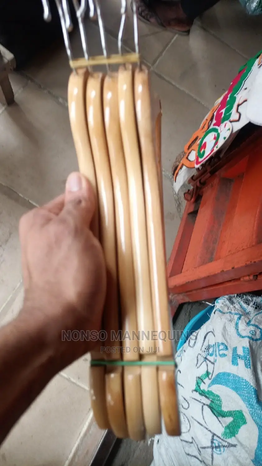 Glossy Body Wooden Clothes Hangers