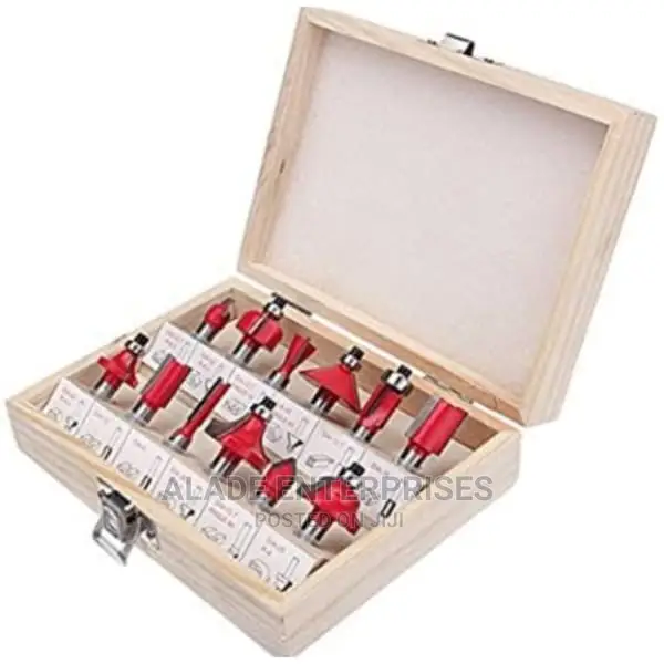Router Bit Set Precise Bit Woodworking Tool - 12 PCS - 8mm