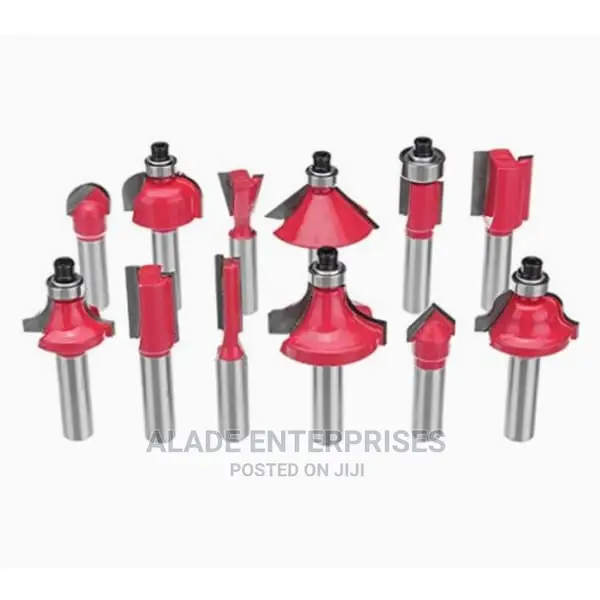 Router Bit Set Precise Bit Woodworking Tool - 12 PCS - 8mm