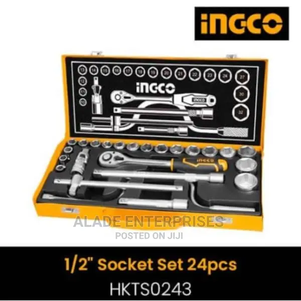 Ingco 24 Pcs 1/2" Socket Set - Hkts0243