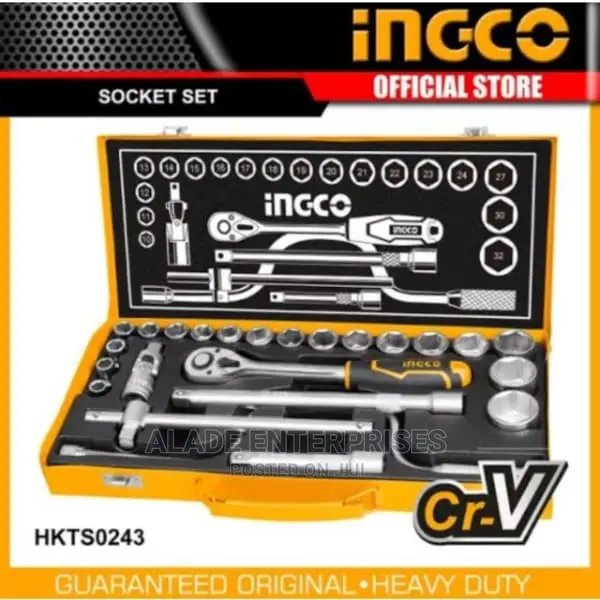 Ingco 24 Pcs 1/2" Socket Set - Hkts0243