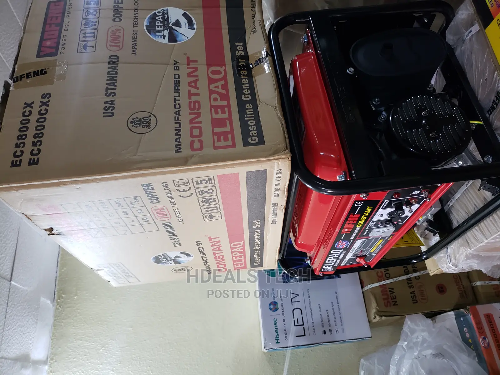 3.5KVA Elepaq Constant Manual Start Generator Red Tank