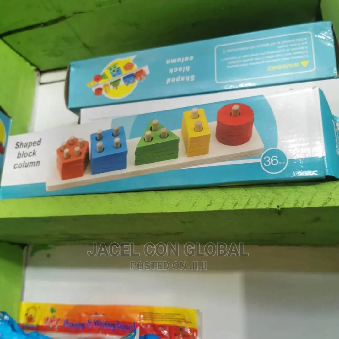 36pcs Set Shapes Block Column (Montessori Teaching Items)