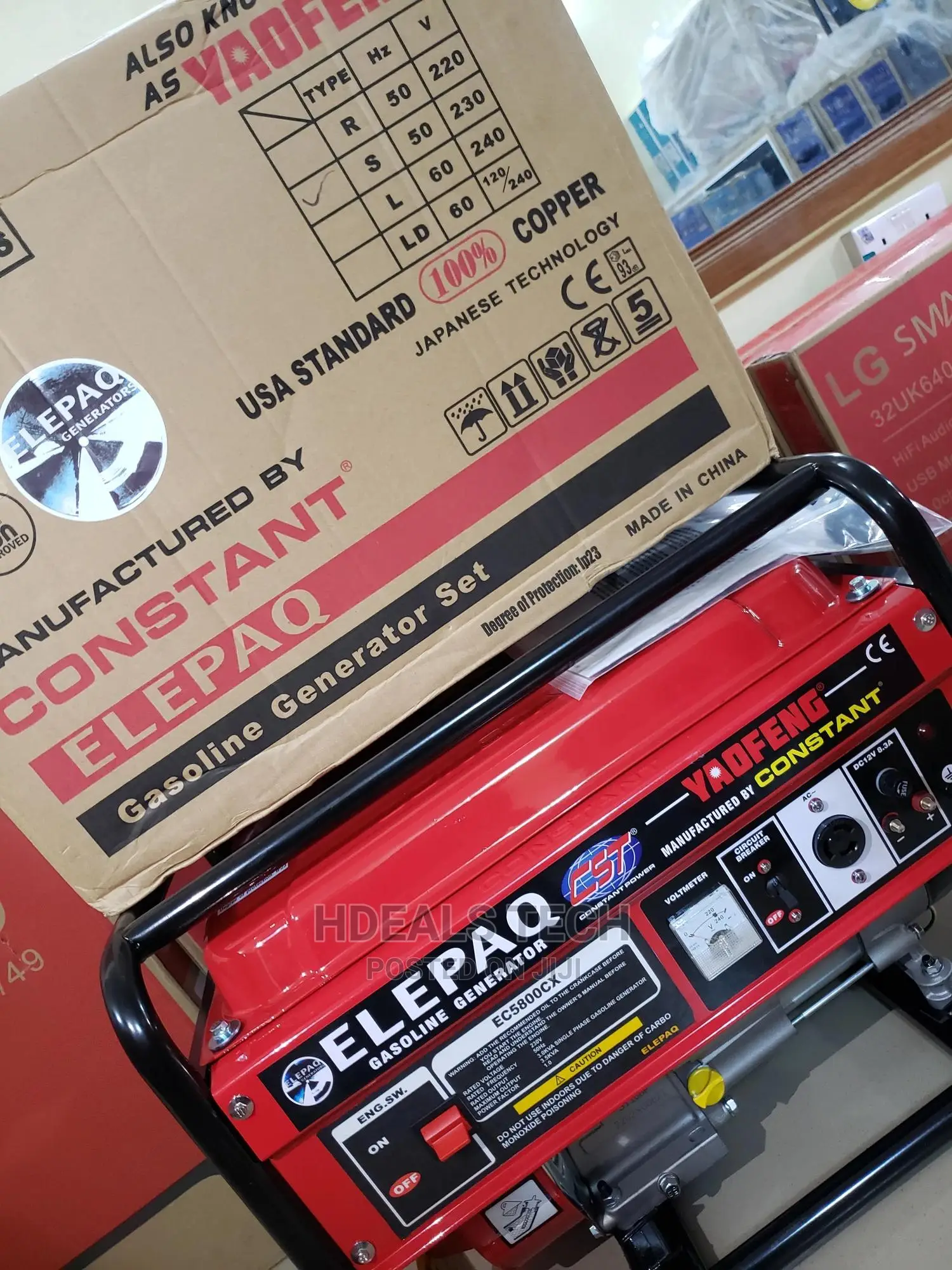 3.5kva Elepaq Constant Manuel Generator Petrol Engine-New
