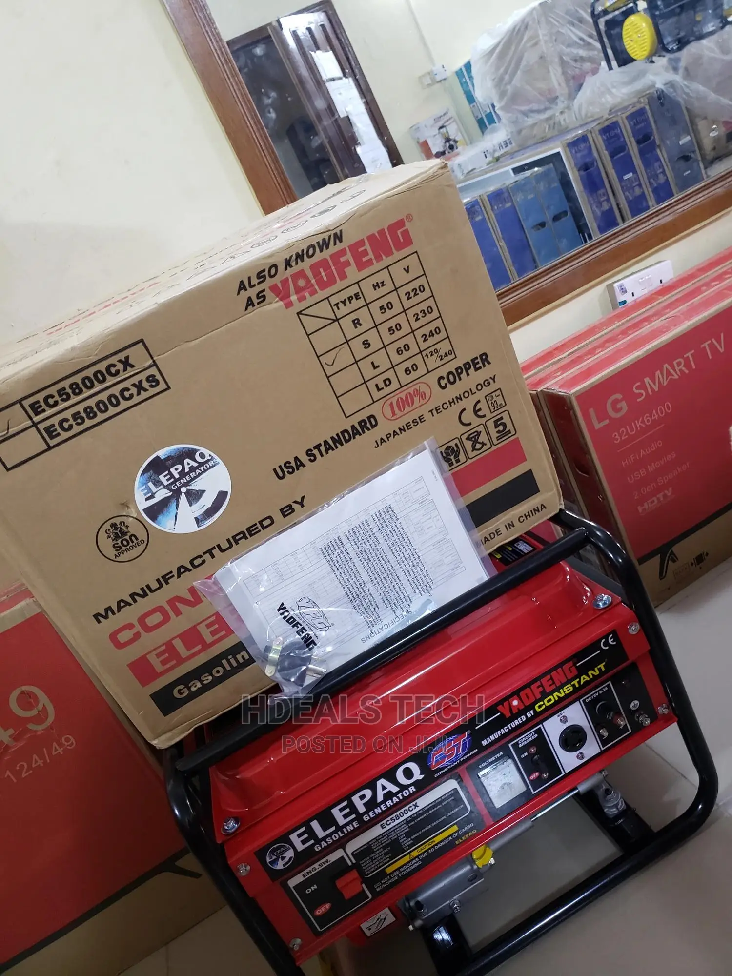 Elepaq Constant 3.5KVA Manual Start Generator-New (Yaofeng)