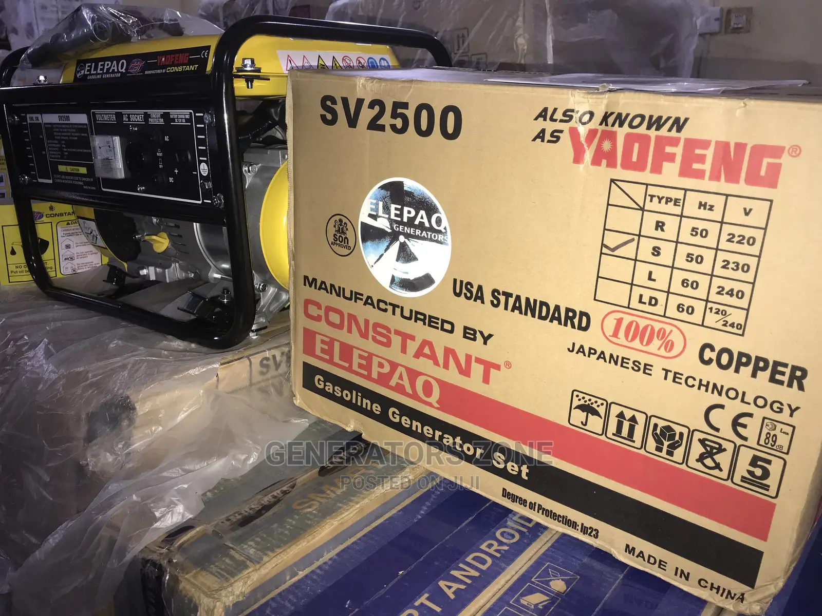 Elepaq Constant SV2500 Manual Start Generator-Strong