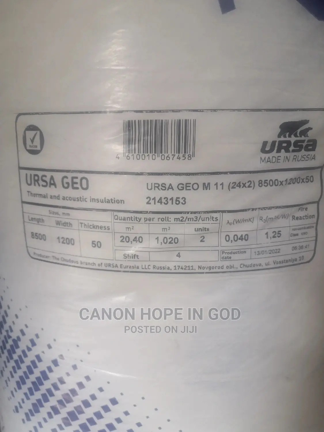 Ursa Geo Rock Wool 50mm Thickness