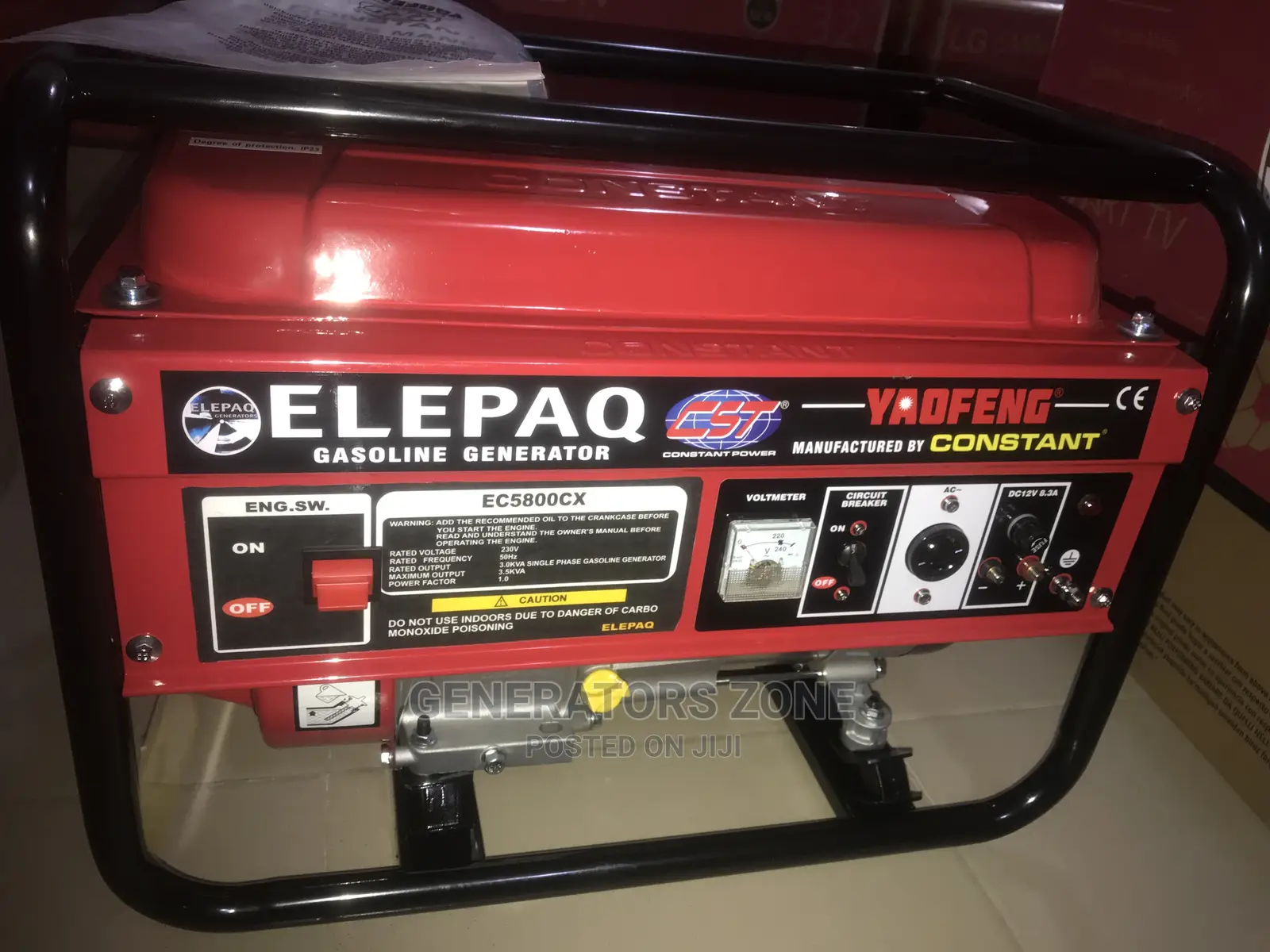 Elepaq Constant 3.5kva Manual Start Generator Ec5800cx