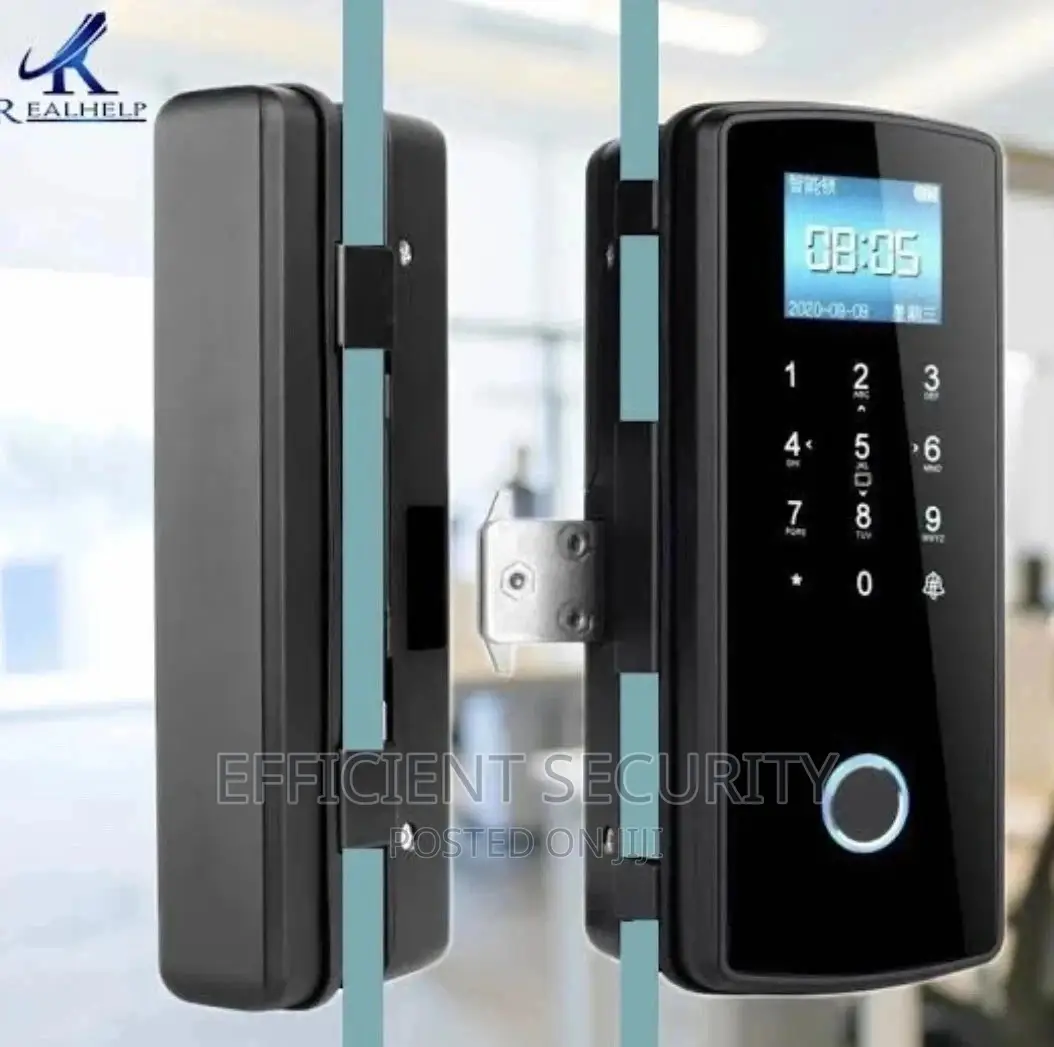 Glass Door Lock Keyless Door Smart Lock, Uses Tuya App