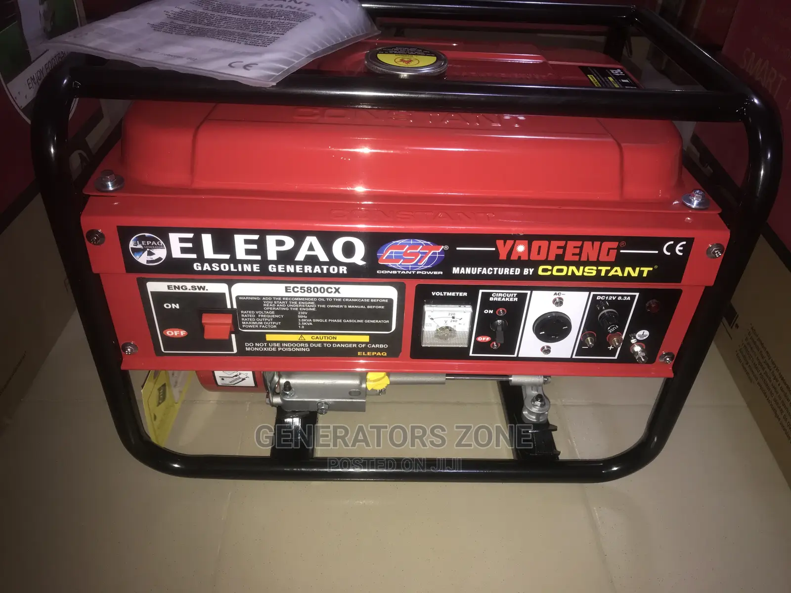 3.5KVA Elepaq Constant Manual Start Generator-Brand NEW