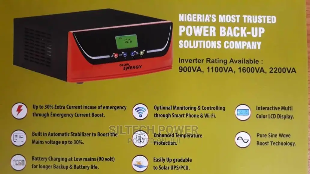 Glow Energy Inverter 1.1kva 12v