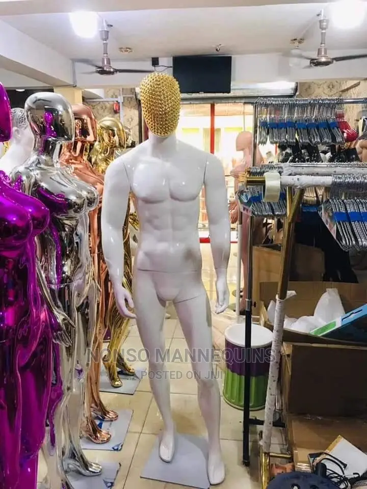 White Fibre Male Full Body Mannequin With Cover Face