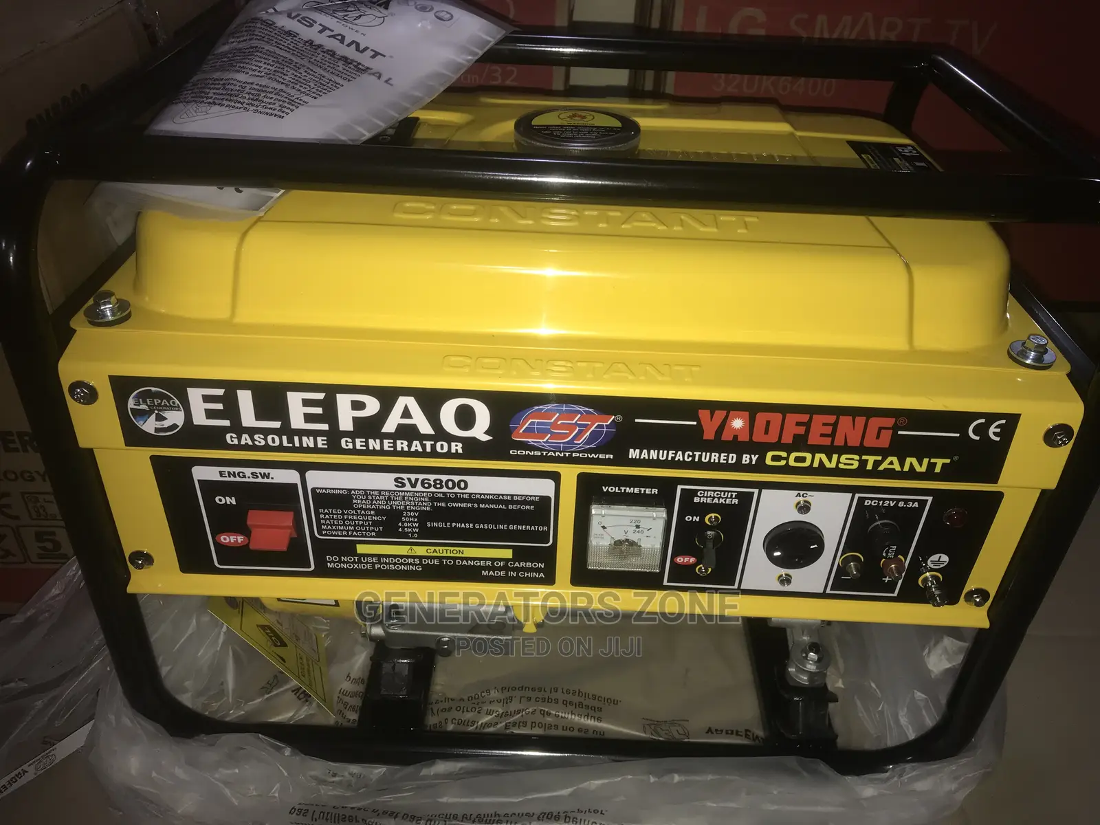 Elepaq Constant 4.5kva Manual Start Generator-100% DURABLE