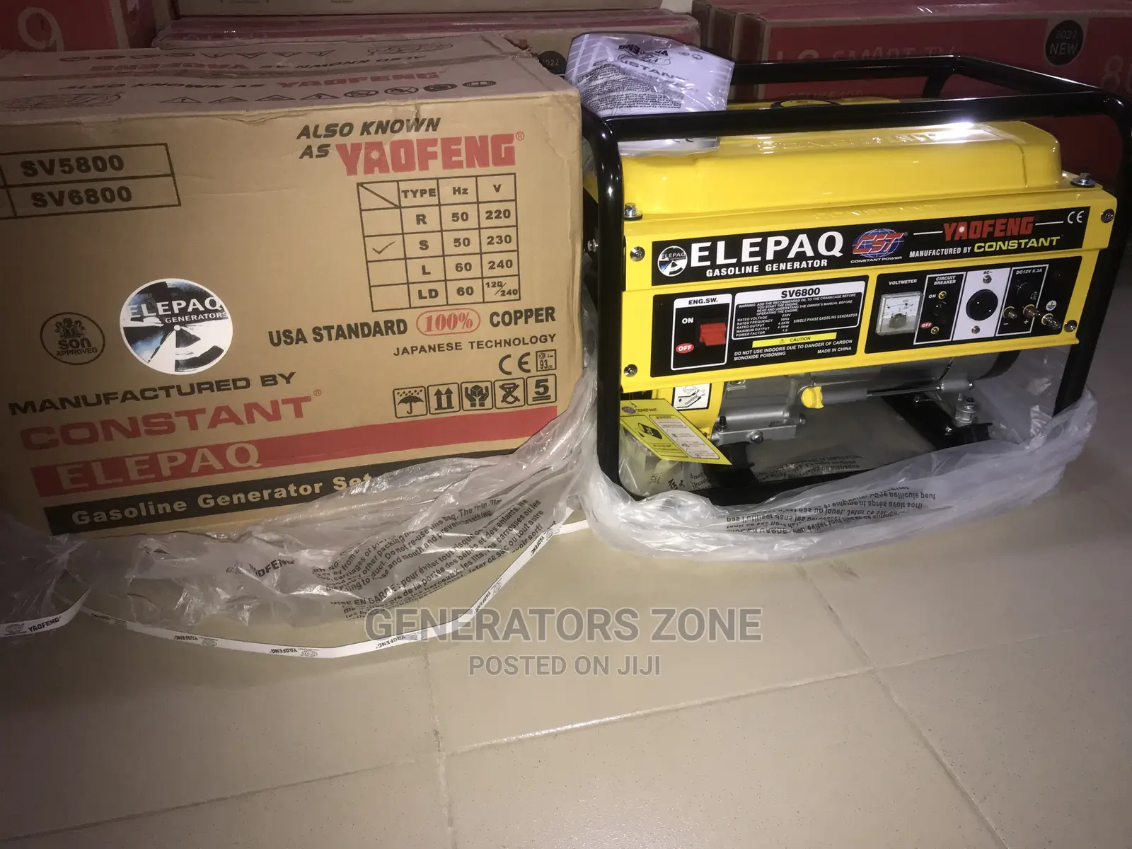 Elepaq Constant 4.5kva Manual Start GASOLINE Generator