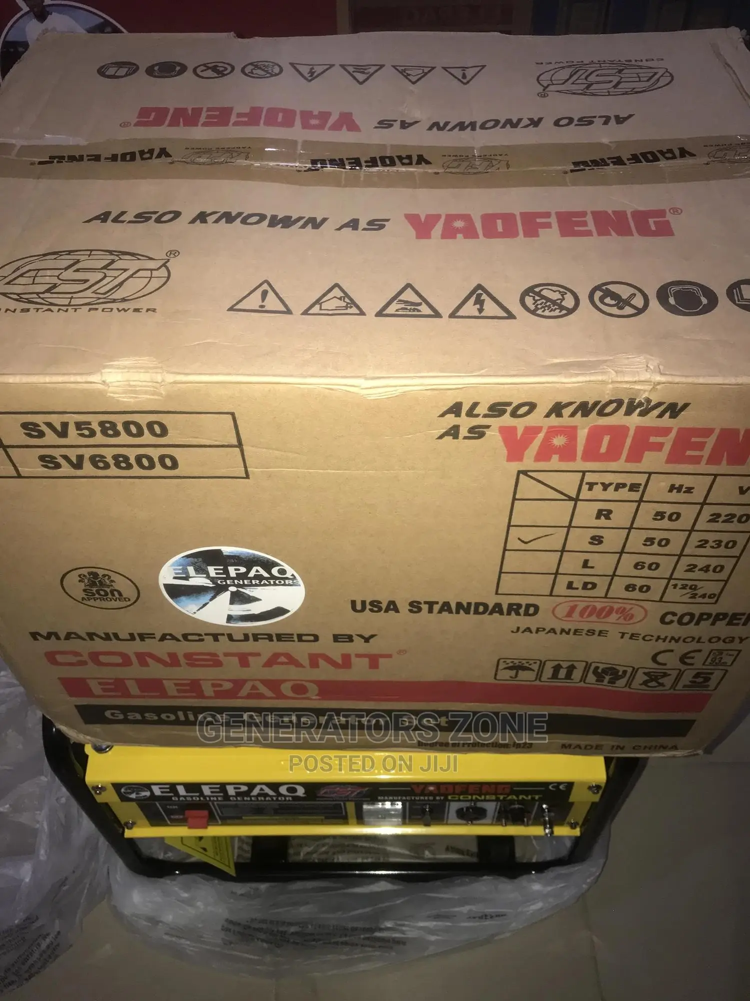 4.5KVA Elepaq Constant Manual Starter Generator-100% DURABLE