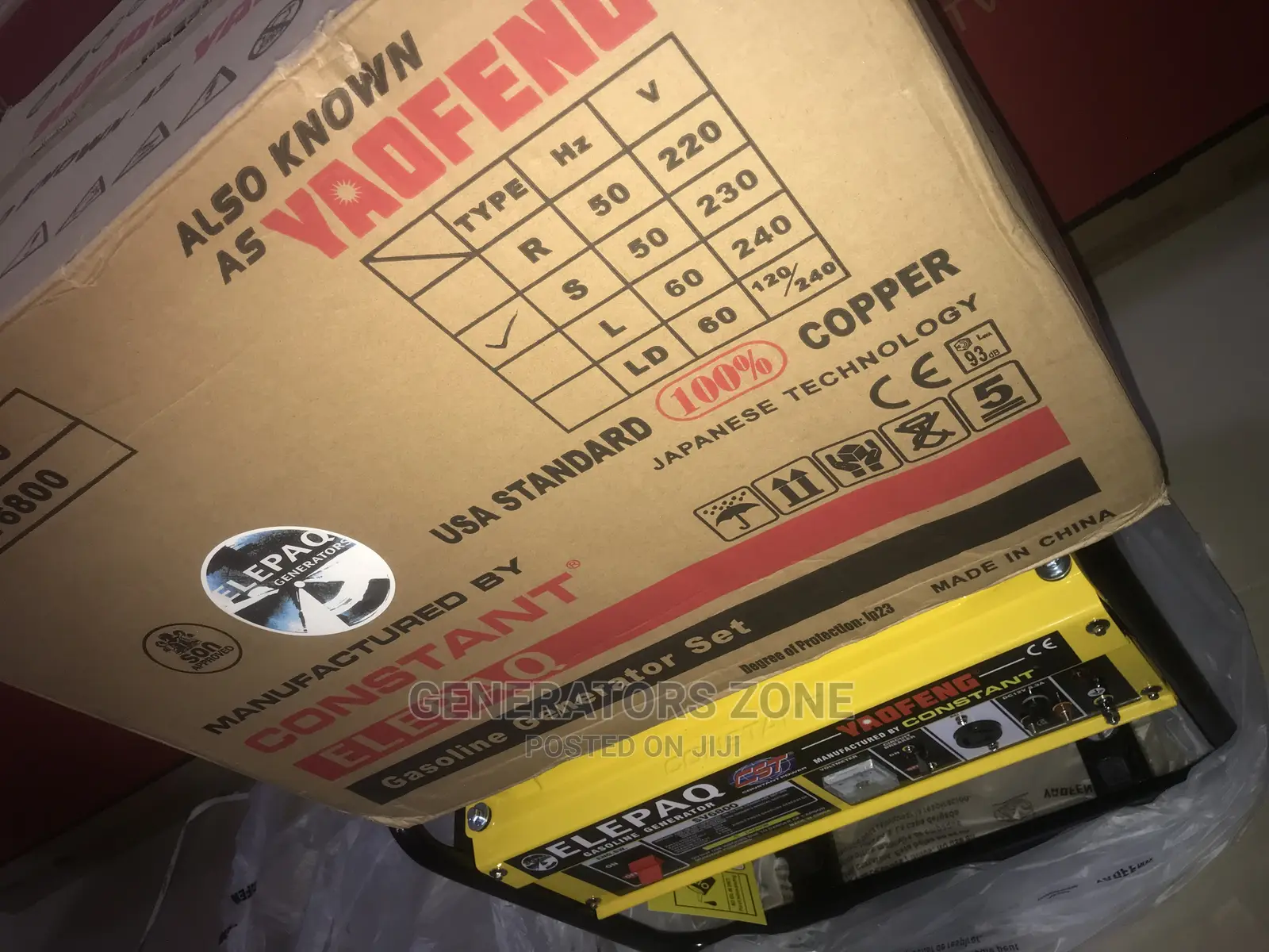 SV6800 Elepaq Constant Manual 4.5KVA Generator-100% COPPER