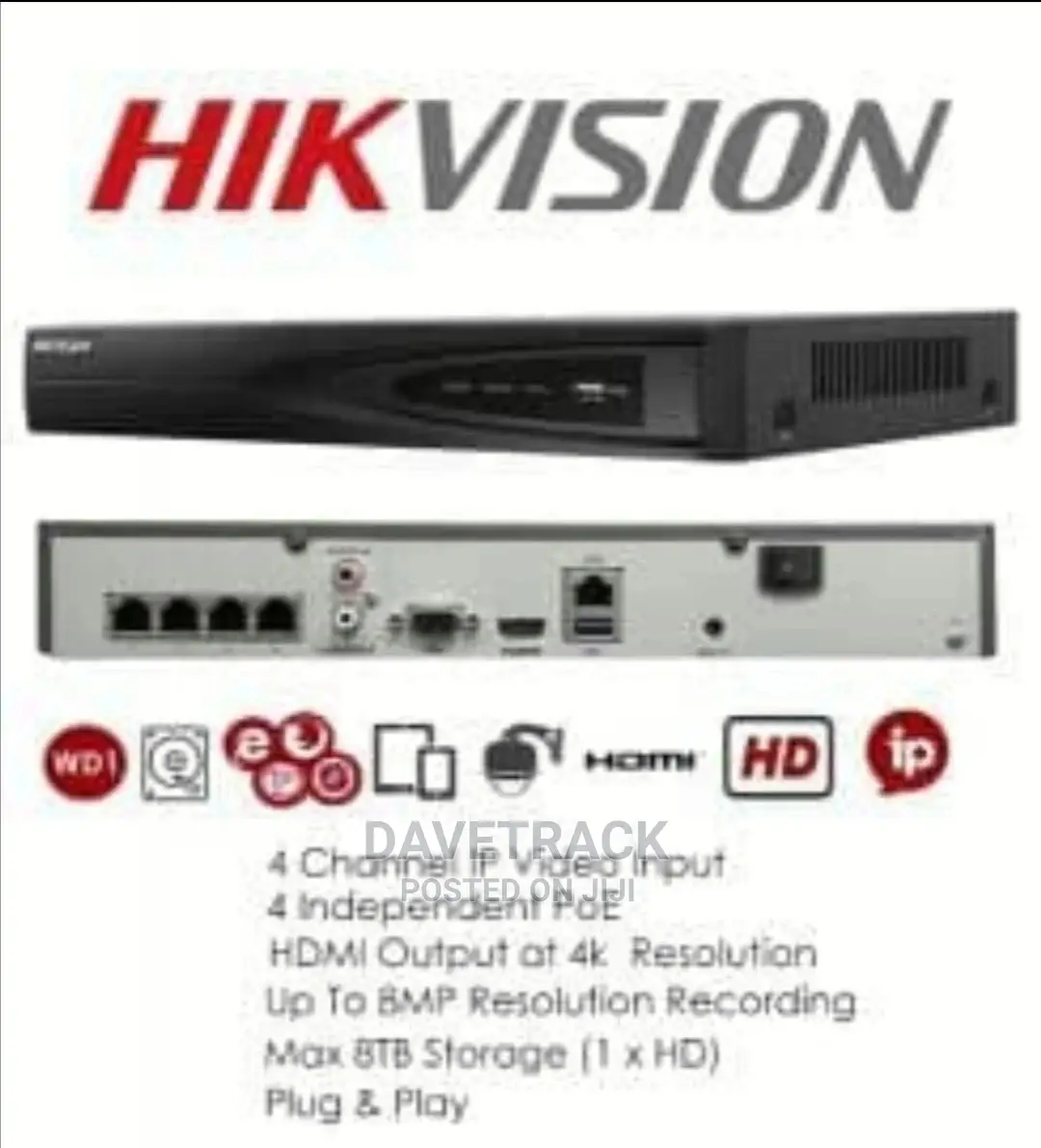 Hiksivion 4channels Nvr With Poe