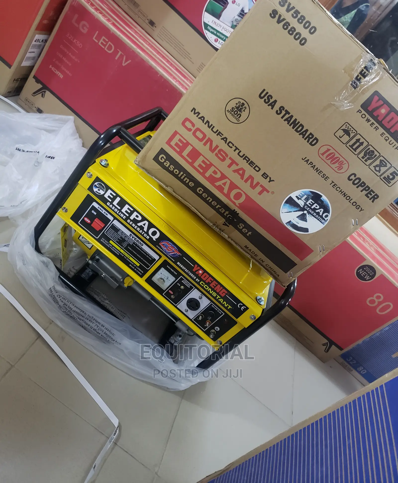 Elepaq SV6800 Constant Manual Stater Generator-100% COPPER