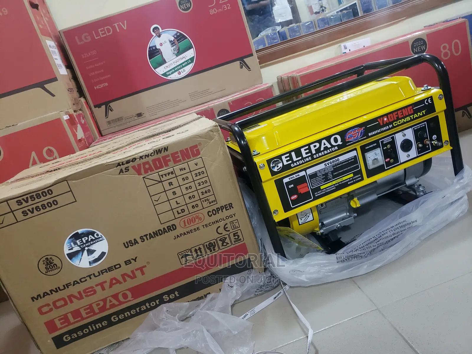 Elepaq 4.5kva Constant Manual Start Petrol Generator.