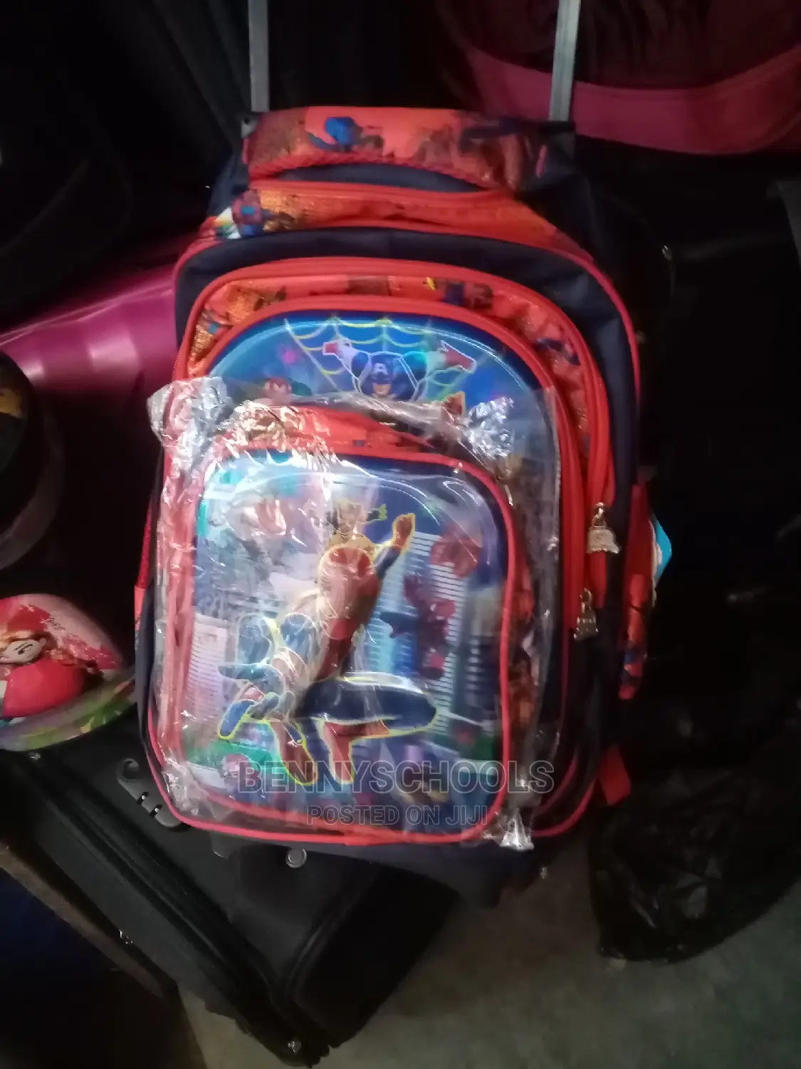 Spiderman 3 in 1 Kids Children's Trolley School Bag