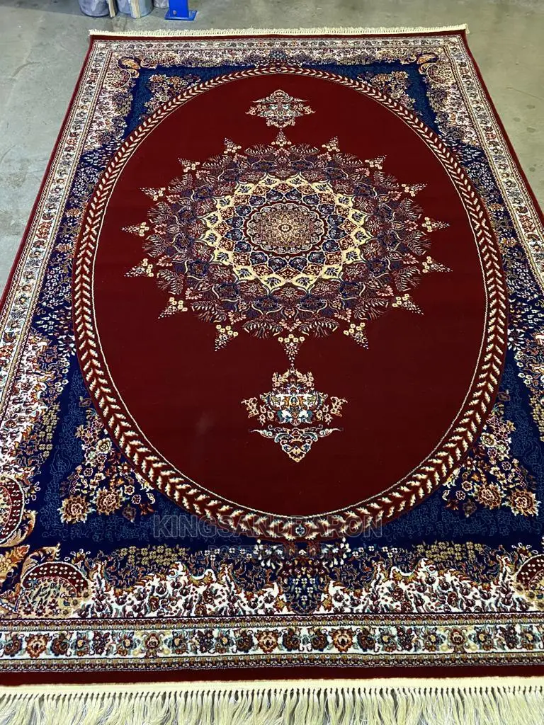 5x7fts Wine and Blue Arabian Center Rug(4x6,7x10 Available)