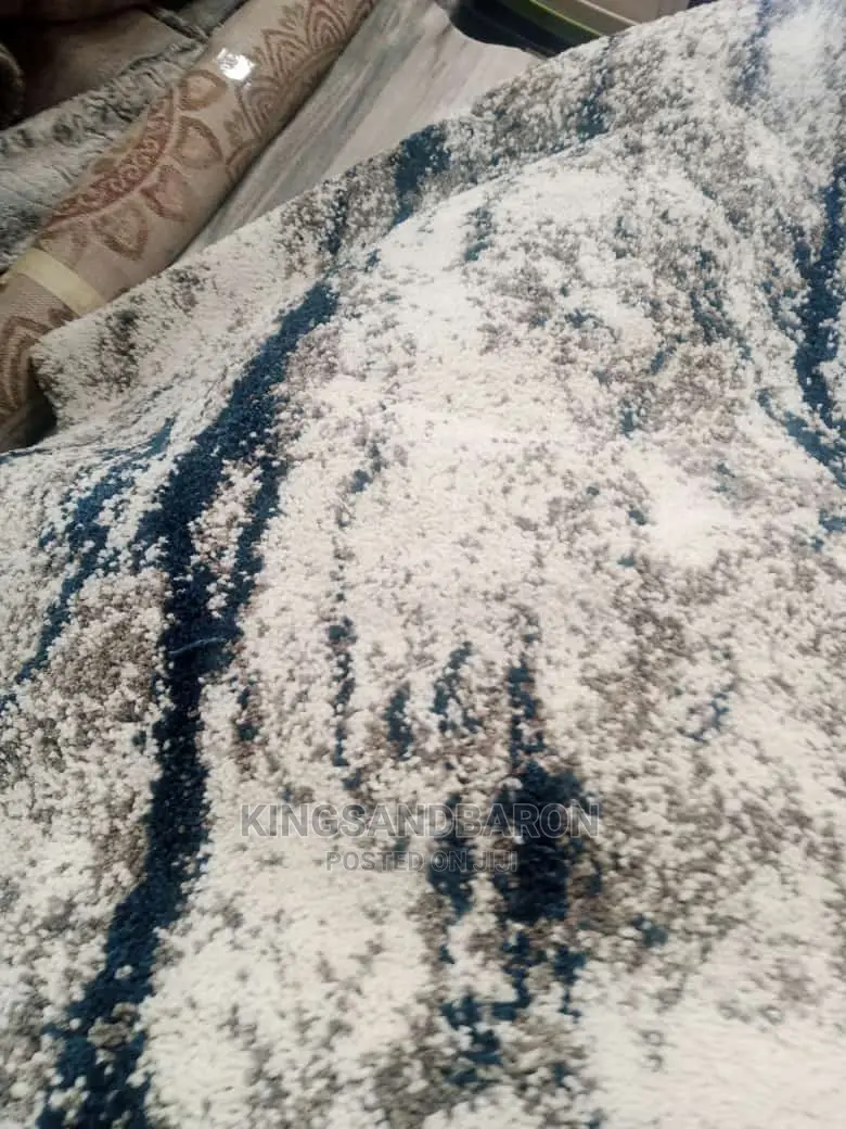 5*7fts  Blue, Cream And Gray Wool Shaggy Rug (7×10,8*11 )