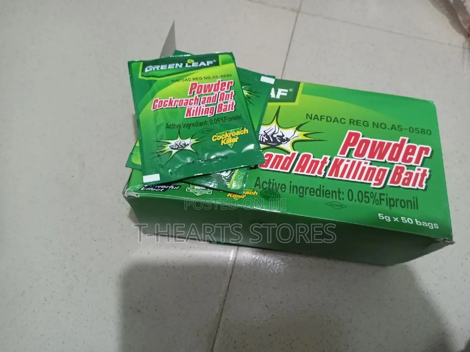 Original Nafdac Approved Greenleaf Cockroach Powder - 50 Pcs