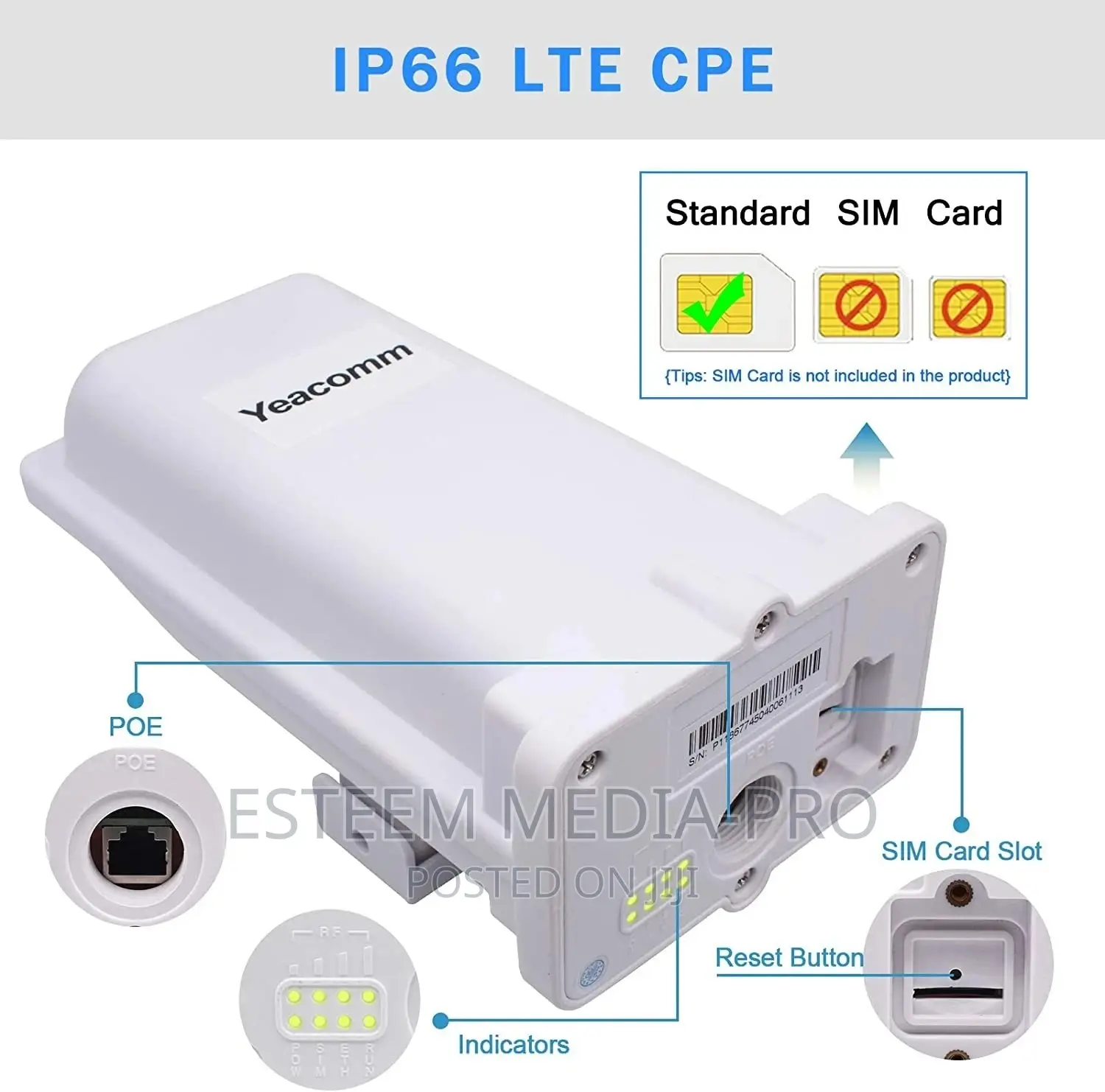 4g Lte Yeacomm Odu High Grade Industrial Router and Wifi