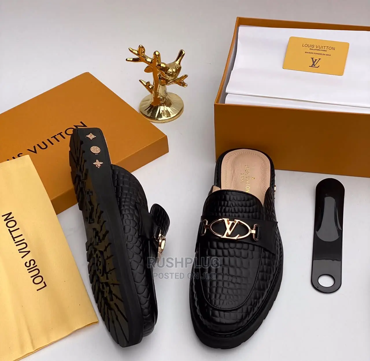 Louis Vuitton Lúxury Leather Half Shoe