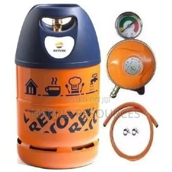 Repsol 12.5kg Gas Cylinder,Regulator, Hose Clips