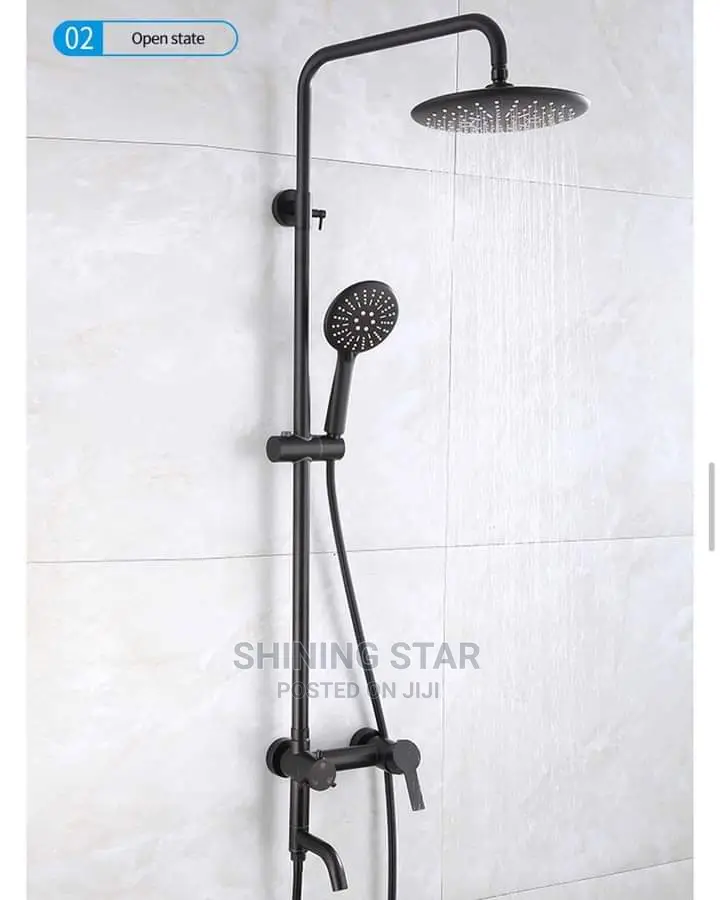 Black Standing Shower Set