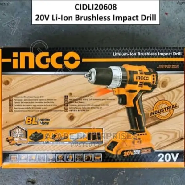Ingco Lithium-Ion Brushless Impact Drill 20v