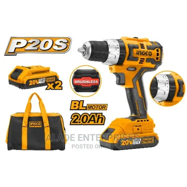 Ingco Lithium-Ion Brushless Impact Drill 20v