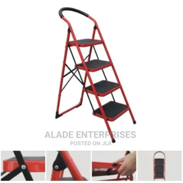4 Step Folding Stairs Ladder With Heavy Duty Indoor Stairs