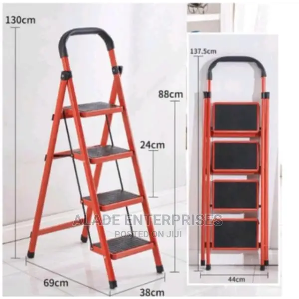 4 Step Folding Stairs Ladder With Heavy Duty Indoor Stairs