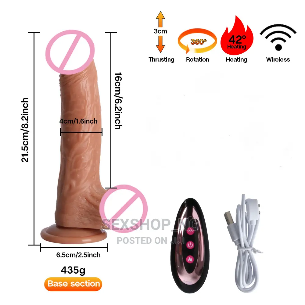 Thrusting Realistic Remote Controlled Dildo Vibrator