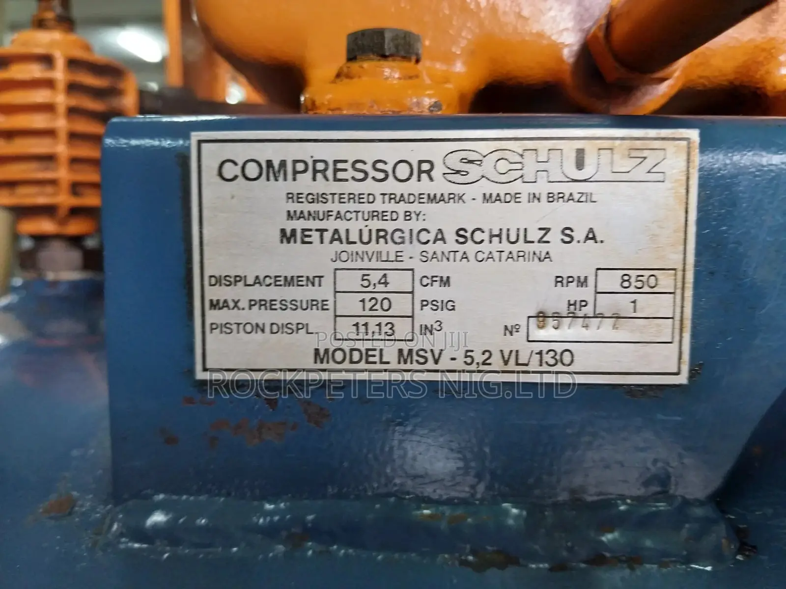 1hp 130litres Schulz Air Compressor