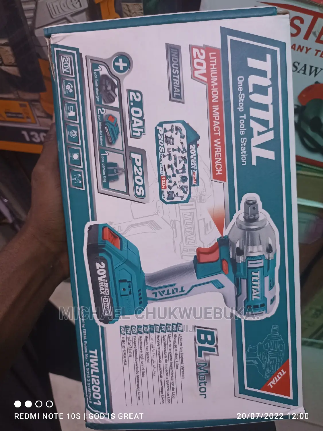 20v Lithium-Ion Impact Wrench Total