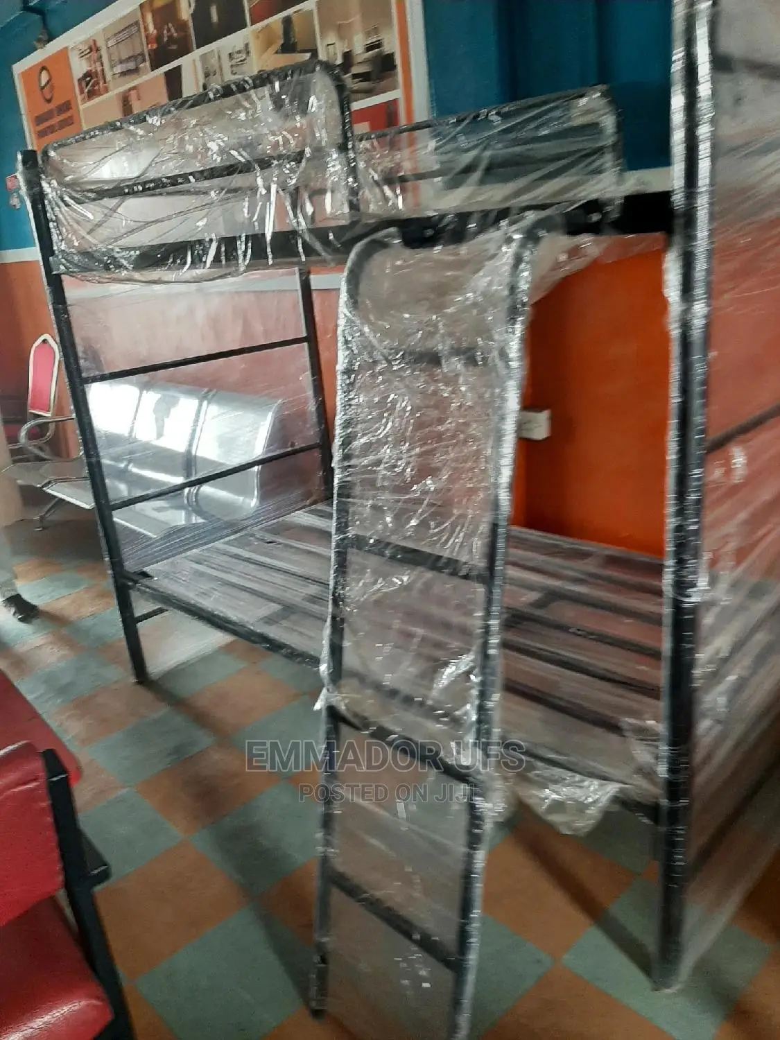 Metal Bunk Bed Black