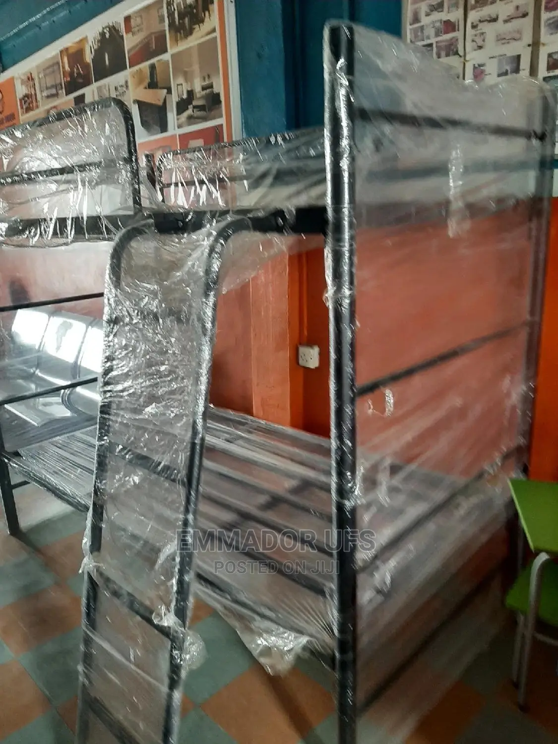 Metal Bunk Bed Black