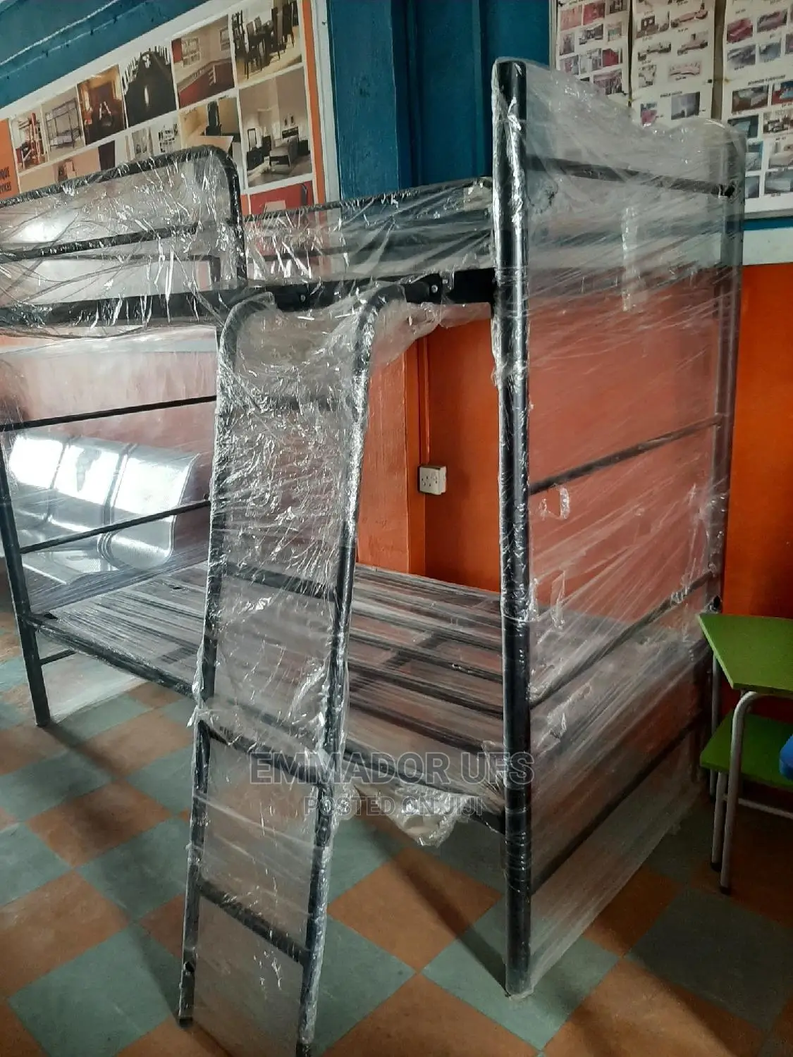 Metal Bunk Bed Black