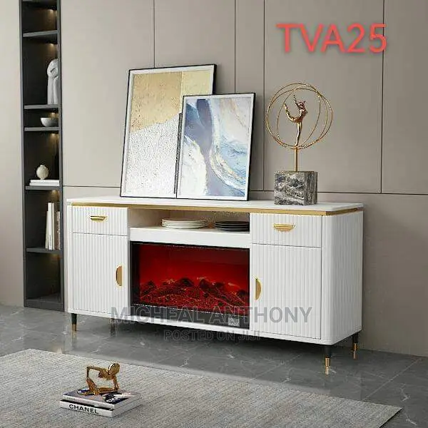 High Quality Tv Stand With Fireplate Turkey Design